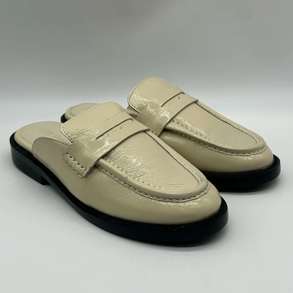 Steve Madden Mulberry Bone Leather Mule Loafers Size 7.5 | New in Box